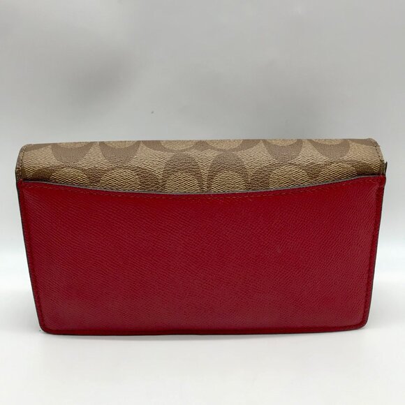 Coach Brown Monogram Coated Canvas Wallet - Picture 2 of 10